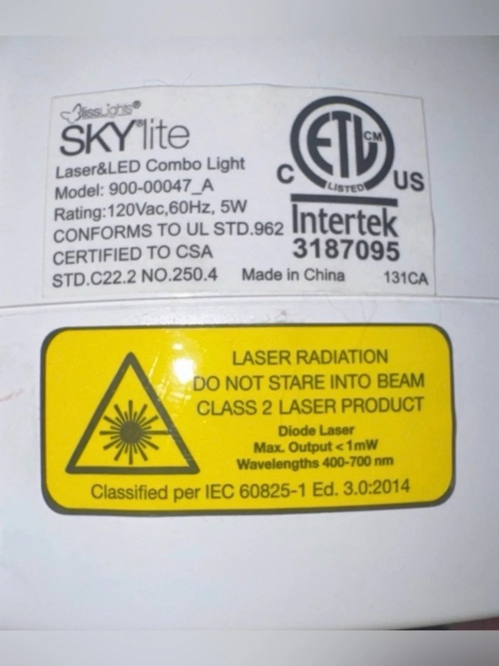 BlissLight’s Sky Lite Projector - Blue/Purple LED Ceiling Galaxy - Multi Modes